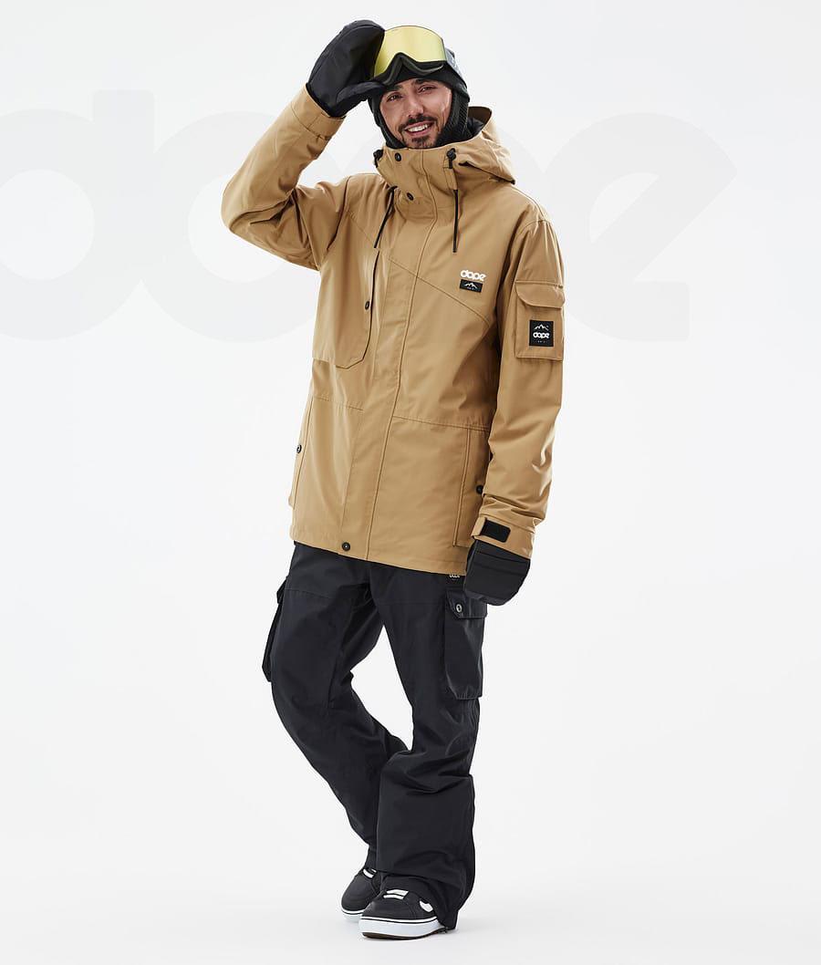 Gold Men's Dope Adept Snowboard Jackets | AUOR2719