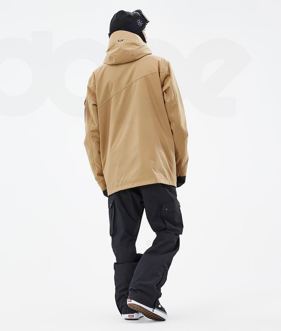 Gold Men's Dope Adept Snowboard Jackets | AUOR2719