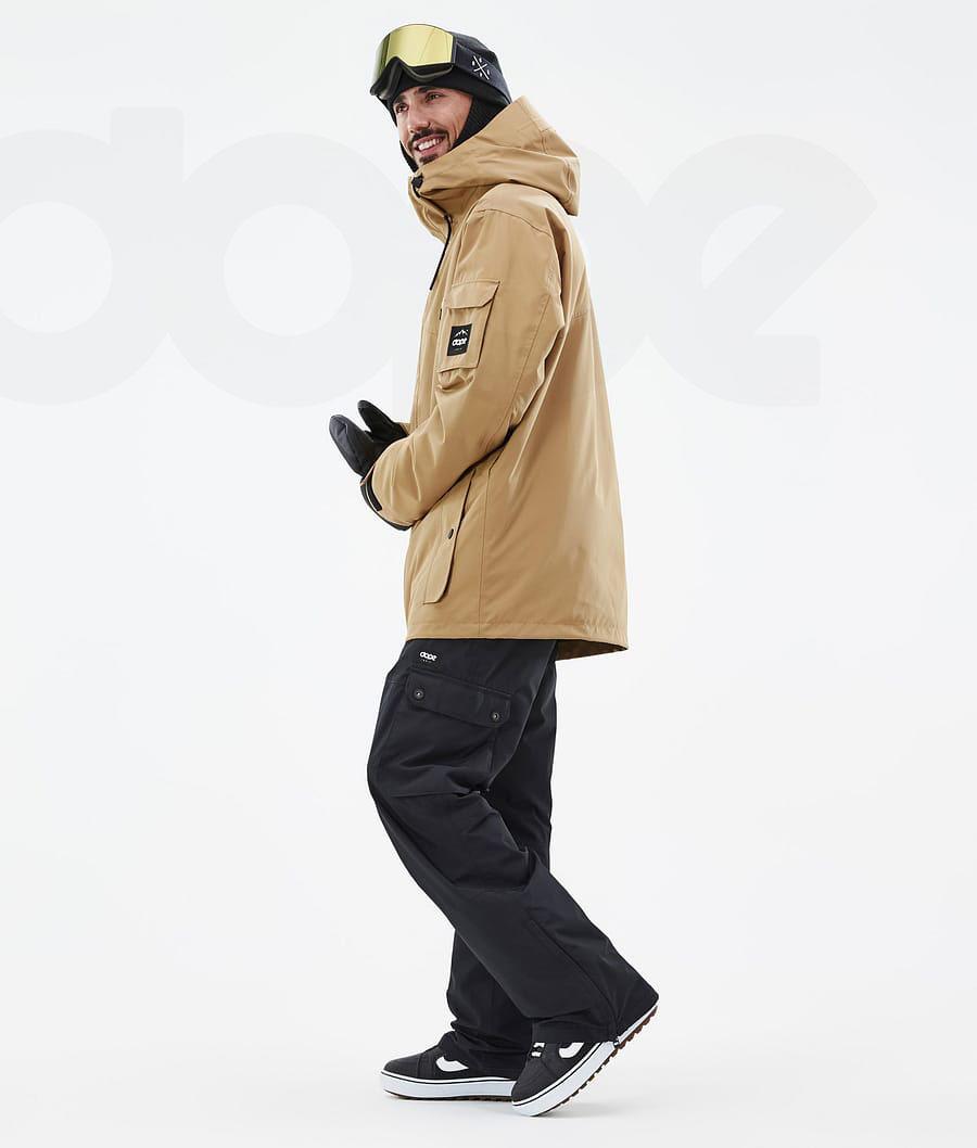 Gold Men's Dope Adept Snowboard Jackets | AUOR2719