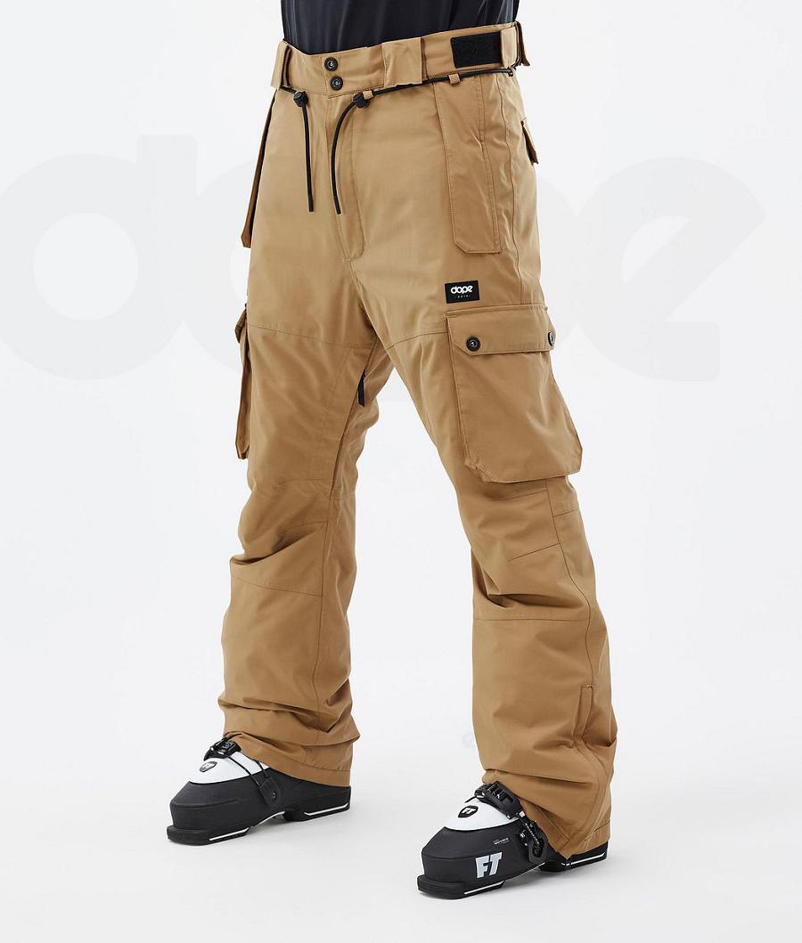 Gold Men\'s Dope Iconic Ski Pants | AUYU2633