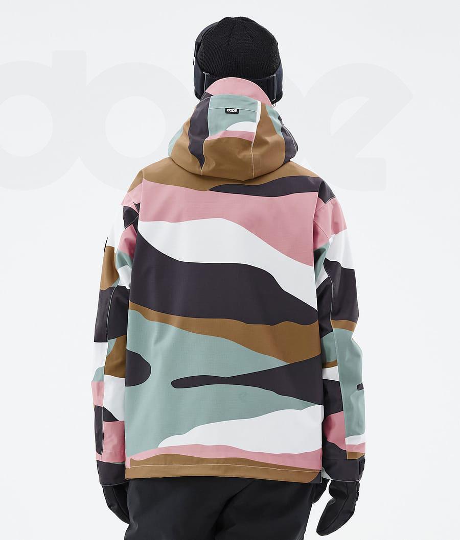 Gold / Pink Women's Dope Blizzard W Shards Ski Jackets | AUPQ3643