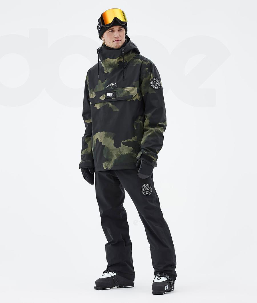 Green / Camo Men's Dope Blizzard Ski Jackets | AUJJ2905