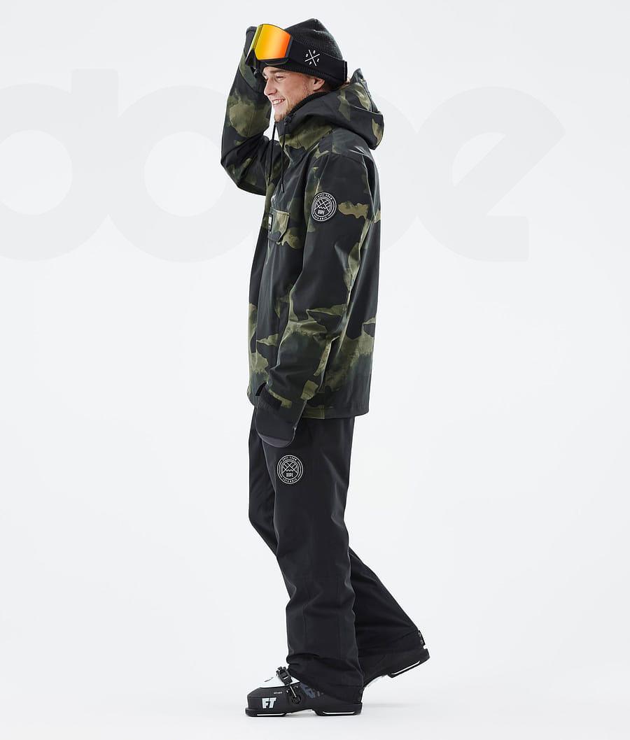 Green / Camo Men's Dope Blizzard Ski Jackets | AUJJ2905