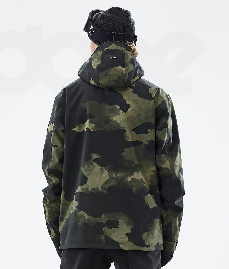 Green / Camo Men's Dope Blizzard Snowboard Jackets | AUHK2765