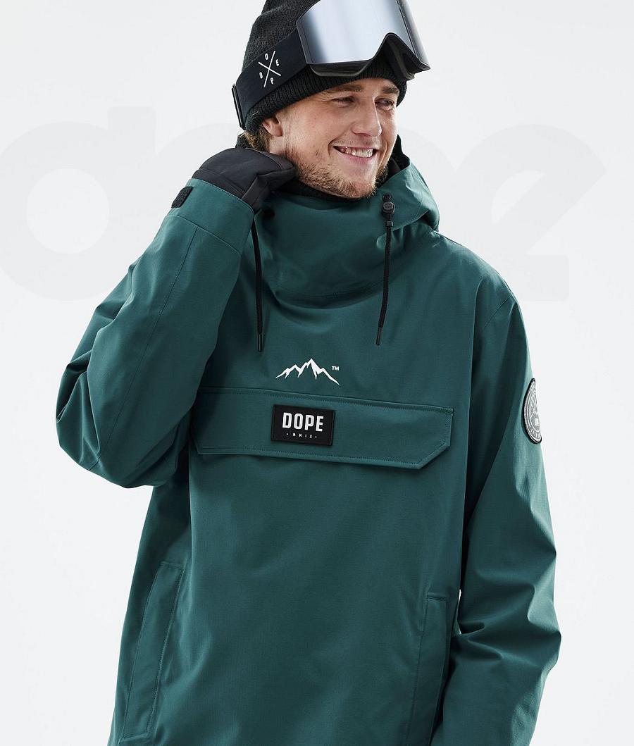 Green Men's Dope Blizzard Ski Jackets | AUHK2906