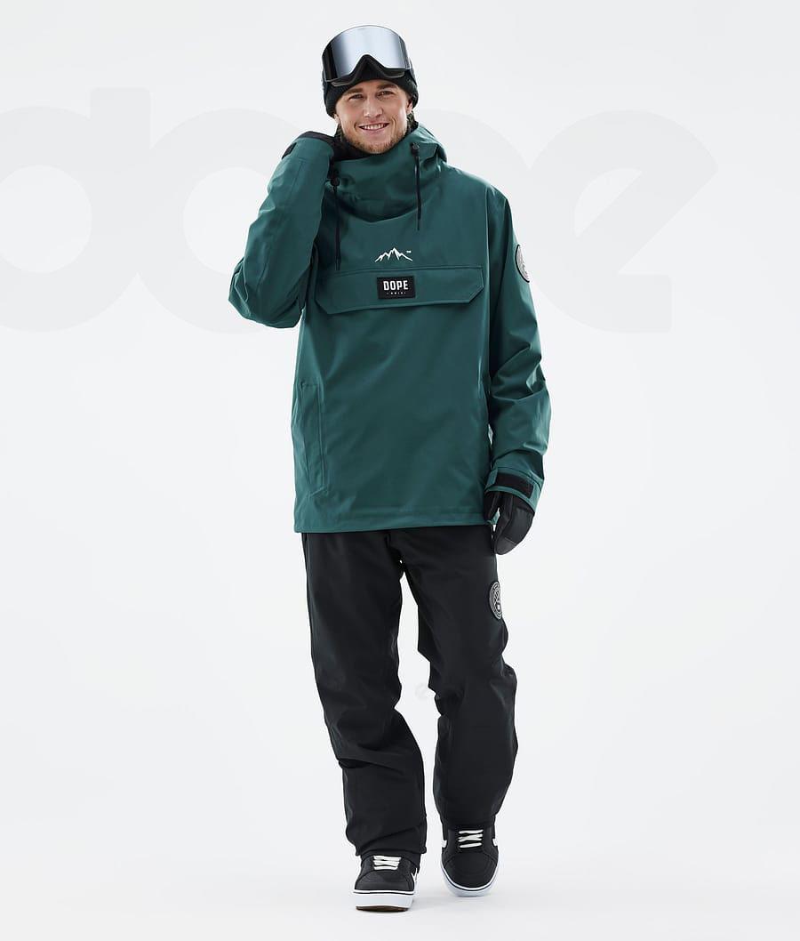 Green Men's Dope Blizzard Snowboard Jackets | AUOR2772