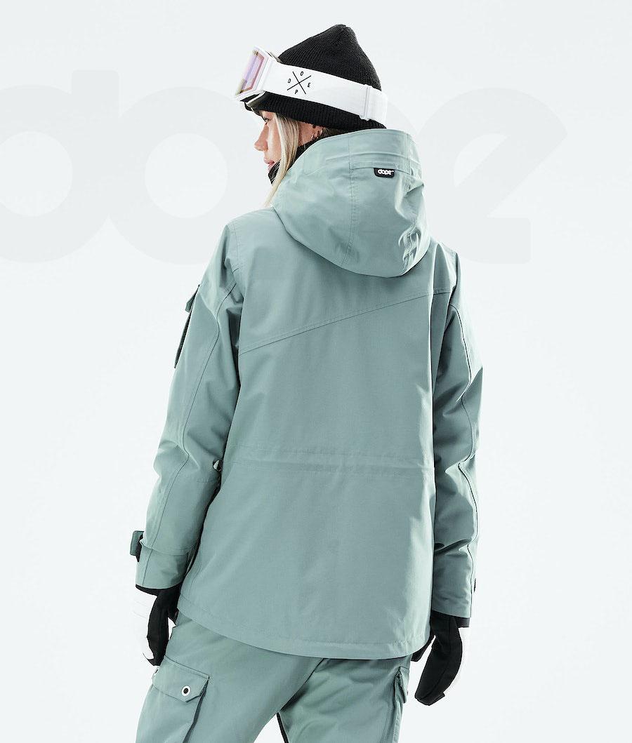 Green Women's Dope Adept W 2021 Snowboard Jackets | AULH3400