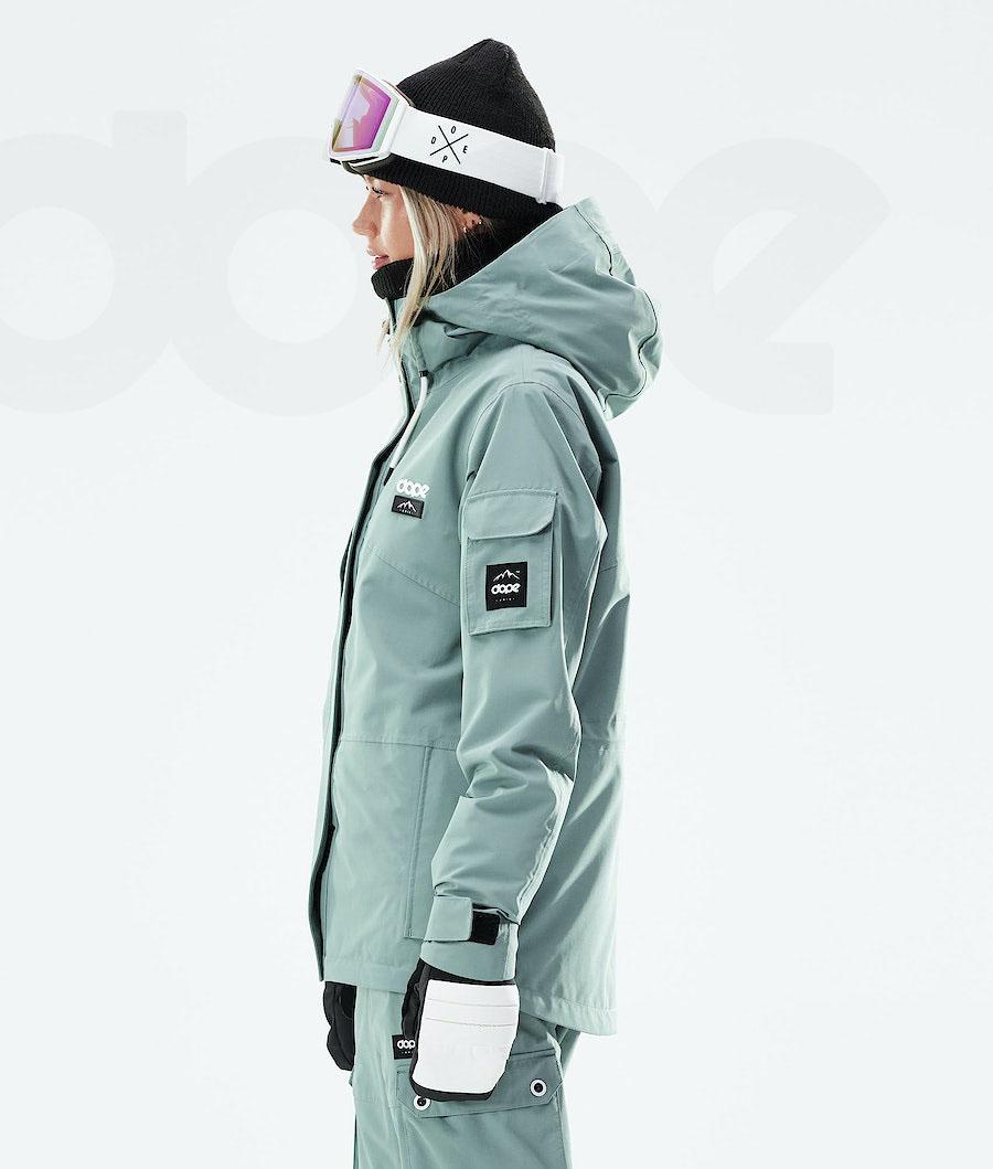 Green Women's Dope Adept W 2021 Snowboard Jackets | AULH3400