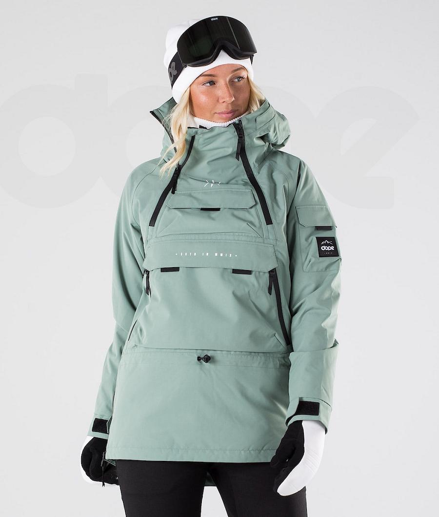 Green Women\'s Dope Akin W 2019 Snowboard Jackets | AUPQ3410