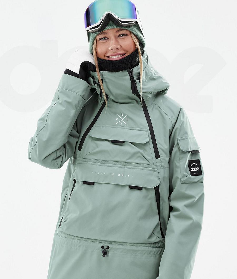 Green Women's Dope Akin W Ski Jackets | AUMA3576