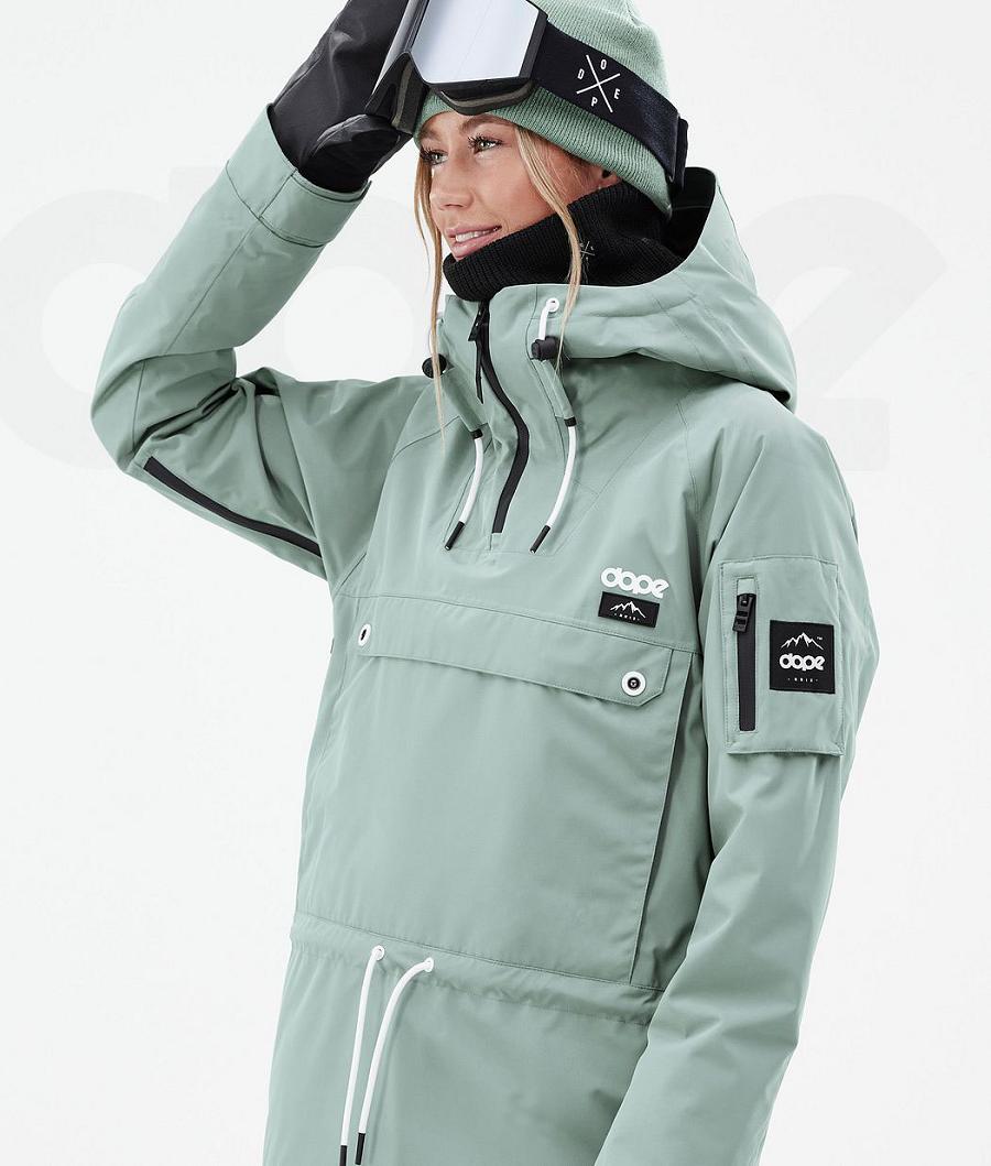 Green Women's Dope Annok W Faded Snowboard Jackets | AUTV3440