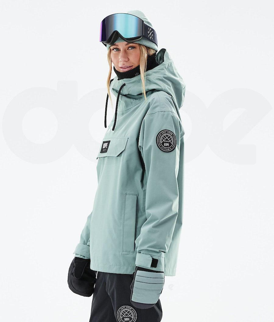 Green Women's Dope Blizzard W 2021 Faded Snowboard Jackets | AUFM3458