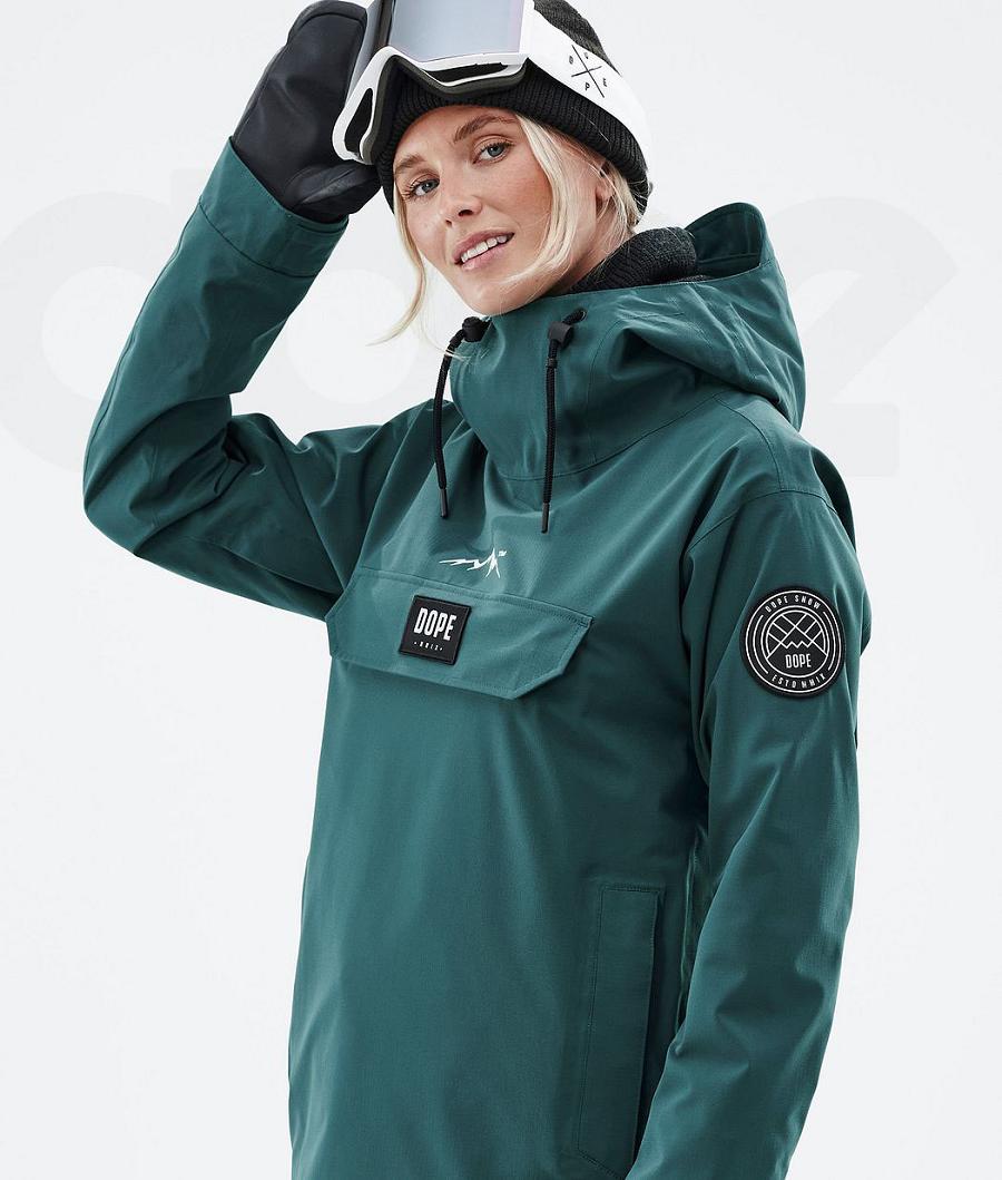 Green Women's Dope Blizzard W Bottle Ski Jackets | AUHK3630