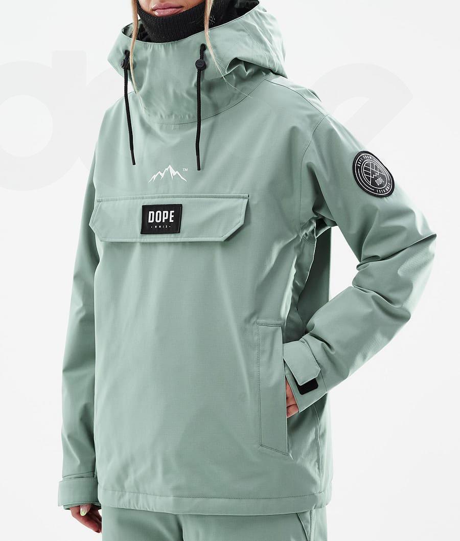 Green Women's Dope Blizzard W Faded Ski Jackets | AUGL3631