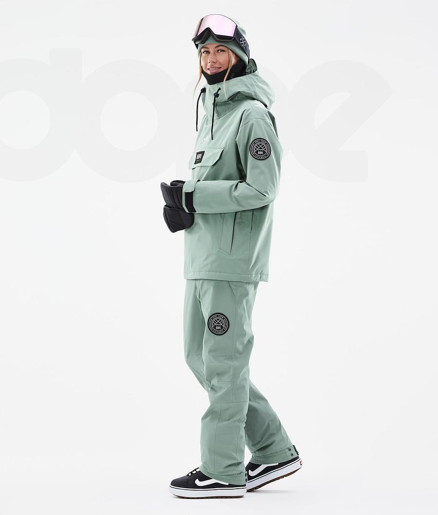 Green Women's Dope Blizzard W Faded Snowboard Jackets | AUOR3463