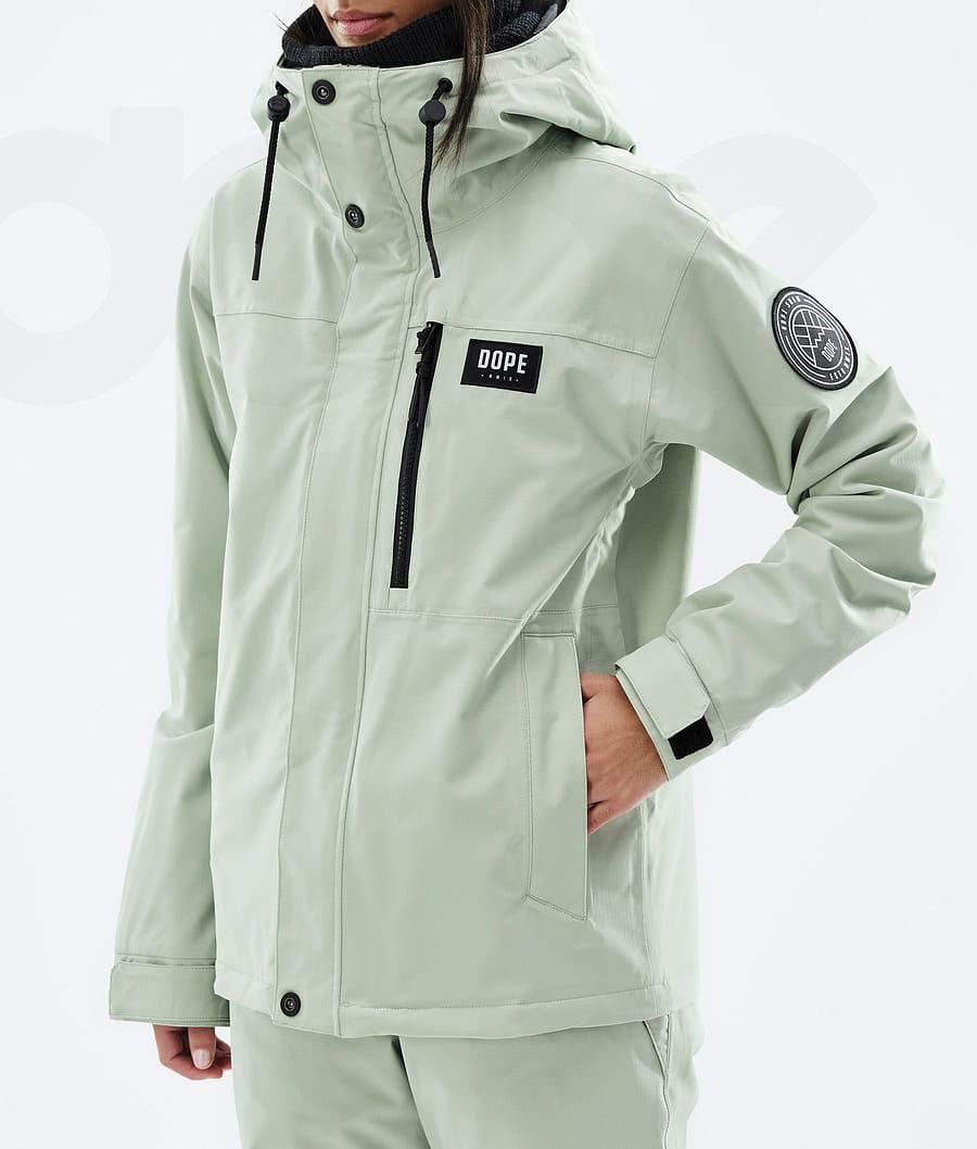 Green Women's Dope Blizzard W Full Zip Ski Jackets | AUSO3634