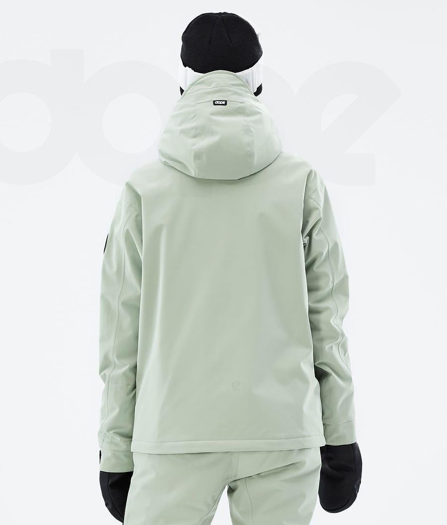 Green Women's Dope Blizzard W Full Zip Ski Jackets | AUSO3634