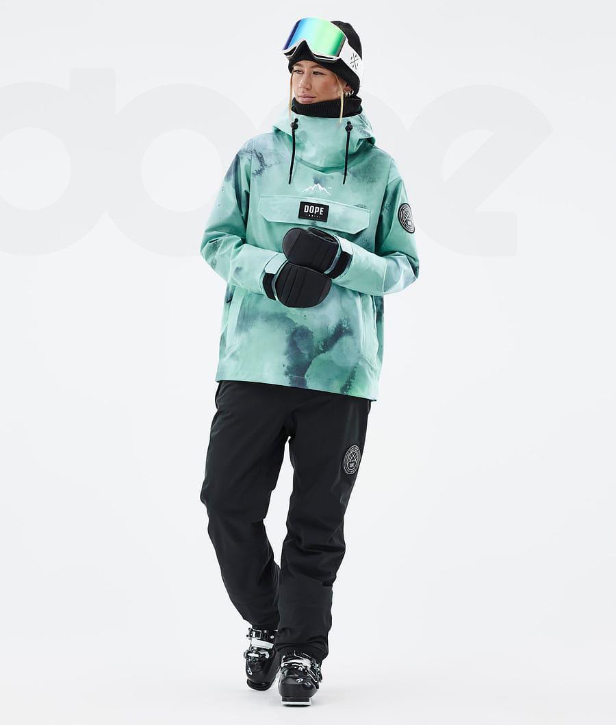 Green Women's Dope Blizzard W Liquid Ski Jackets | AUDN3640