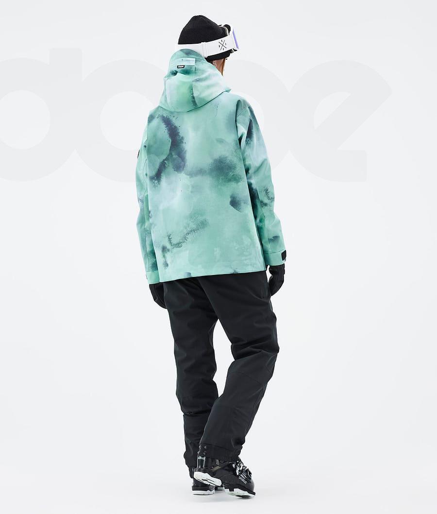 Green Women's Dope Blizzard W Liquid Ski Jackets | AUDN3640