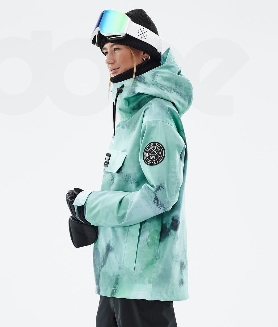 Green Women's Dope Blizzard W Liquid Ski Jackets | AUDN3640