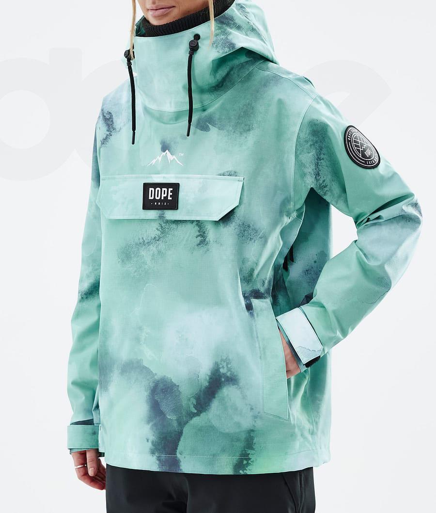 Green Women's Dope Blizzard W Liquid Ski Jackets | AUDN3640