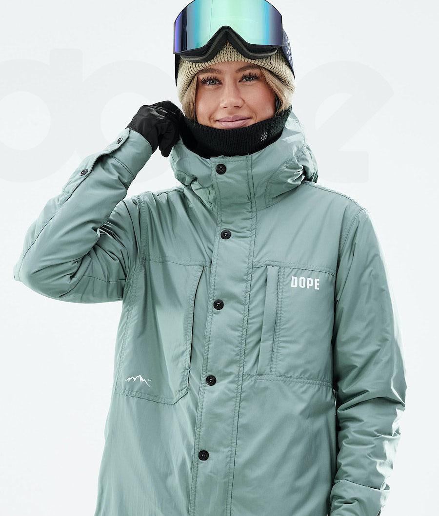 Green Women's Dope Insulated W Ski Jackets | AUVD3656