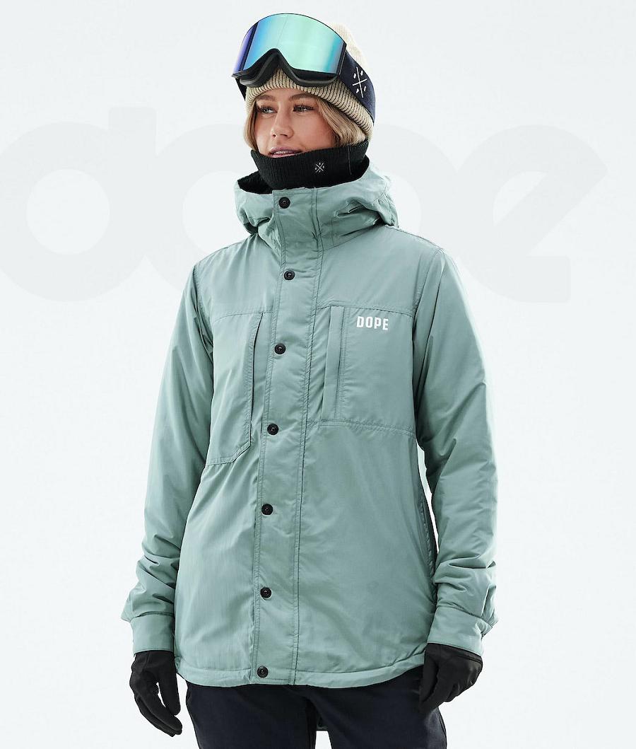 Green Women\'s Dope Insulated W Ski Jackets | AUVD3656