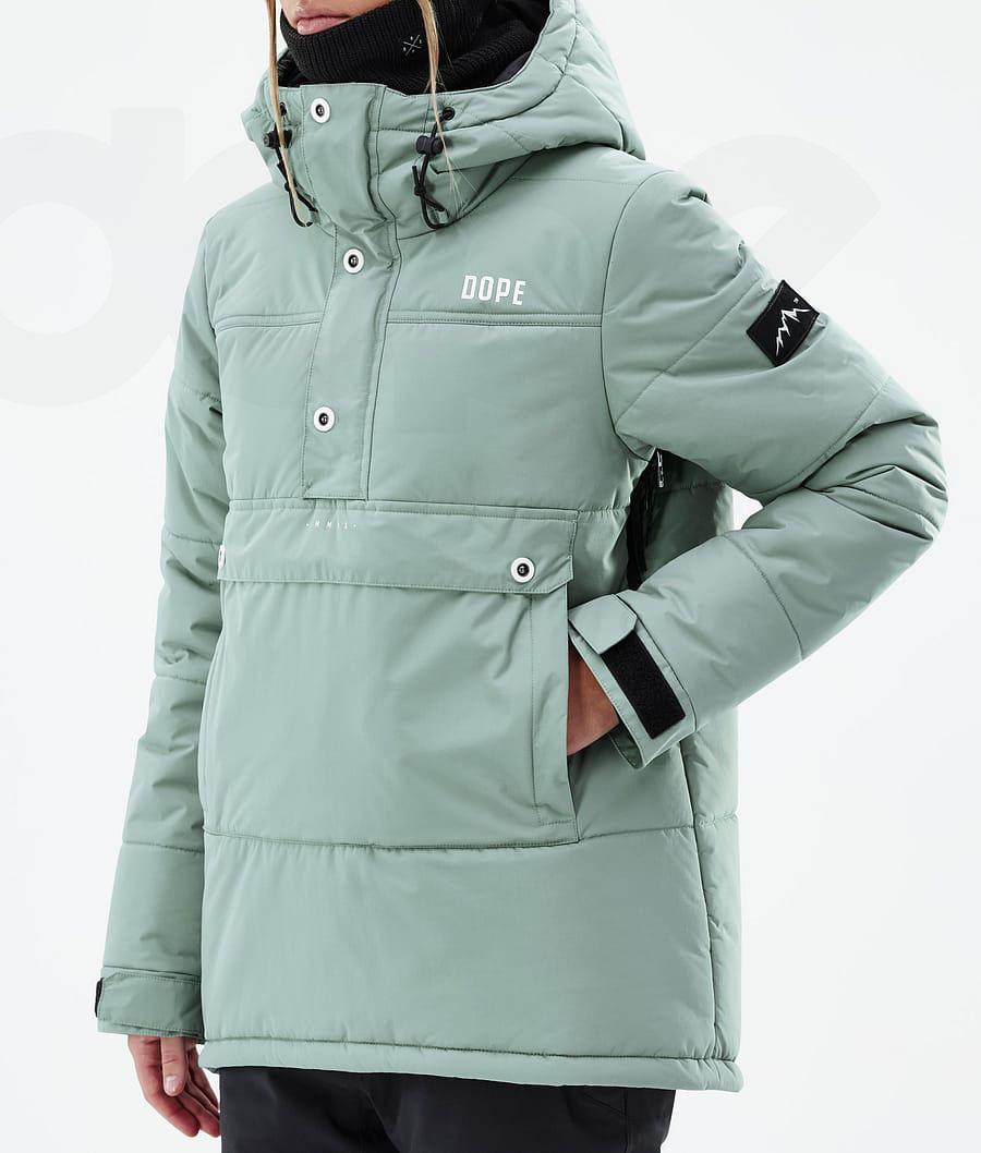 Green Women's Dope Puffer W Snowboard Jackets | AUKI3505