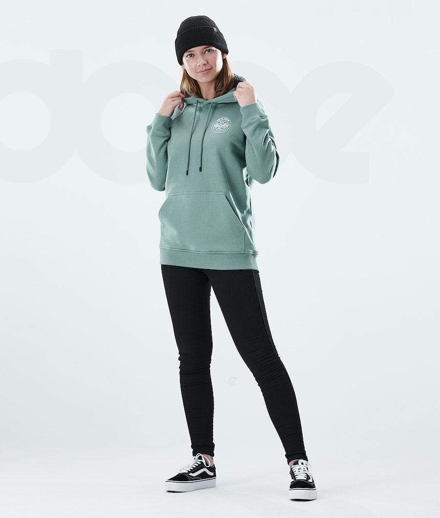 Green Women's Dope Regular Beak Hoodie | AUDN3848