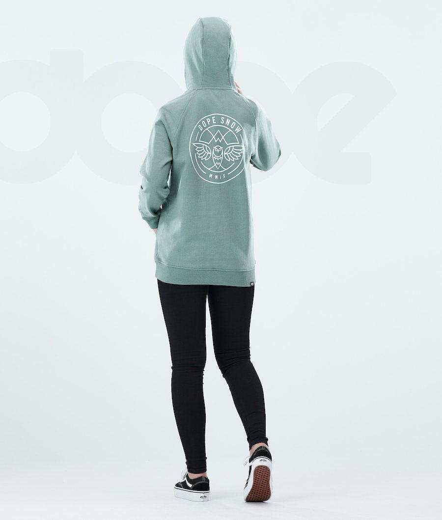 Green Women's Dope Regular Beak Hoodie | AUDN3848