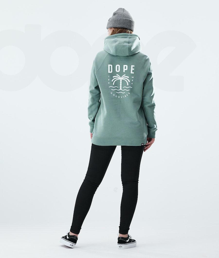 Green Women's Dope Regular Palm Hoodie | AUOR3852