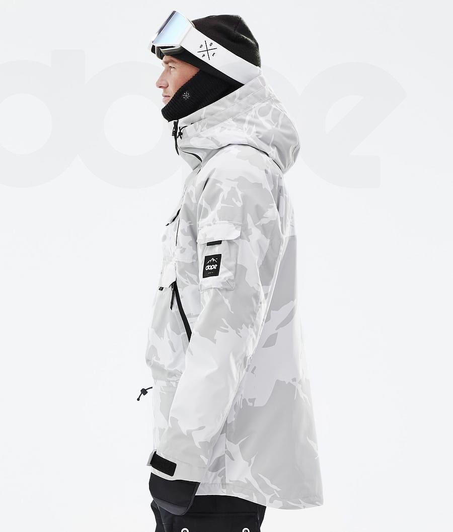 Grey / Camo Men's Dope Akin Ski Jackets | AUSO2884