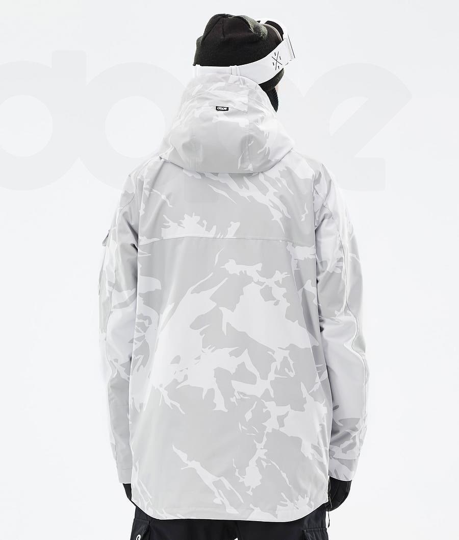 Grey / Camo Men's Dope Akin Ski Jackets | AUSO2884