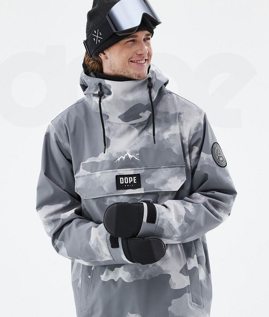 Grey / Camo Men's Dope Blizzard Ski Jackets | AUKI2904