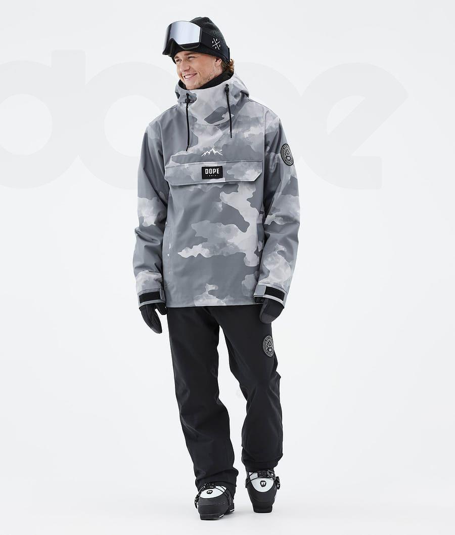 Grey / Camo Men's Dope Blizzard Ski Jackets | AUKI2904