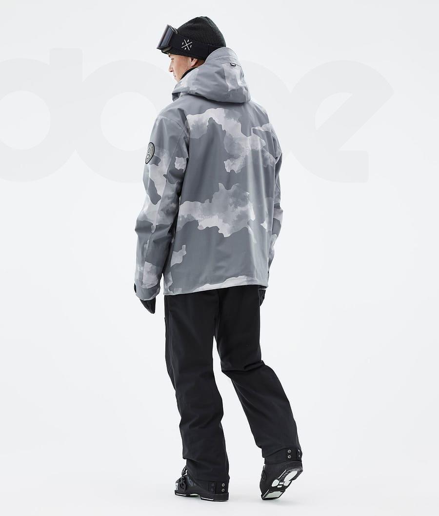 Grey / Camo Men's Dope Blizzard Ski Jackets | AUKI2904