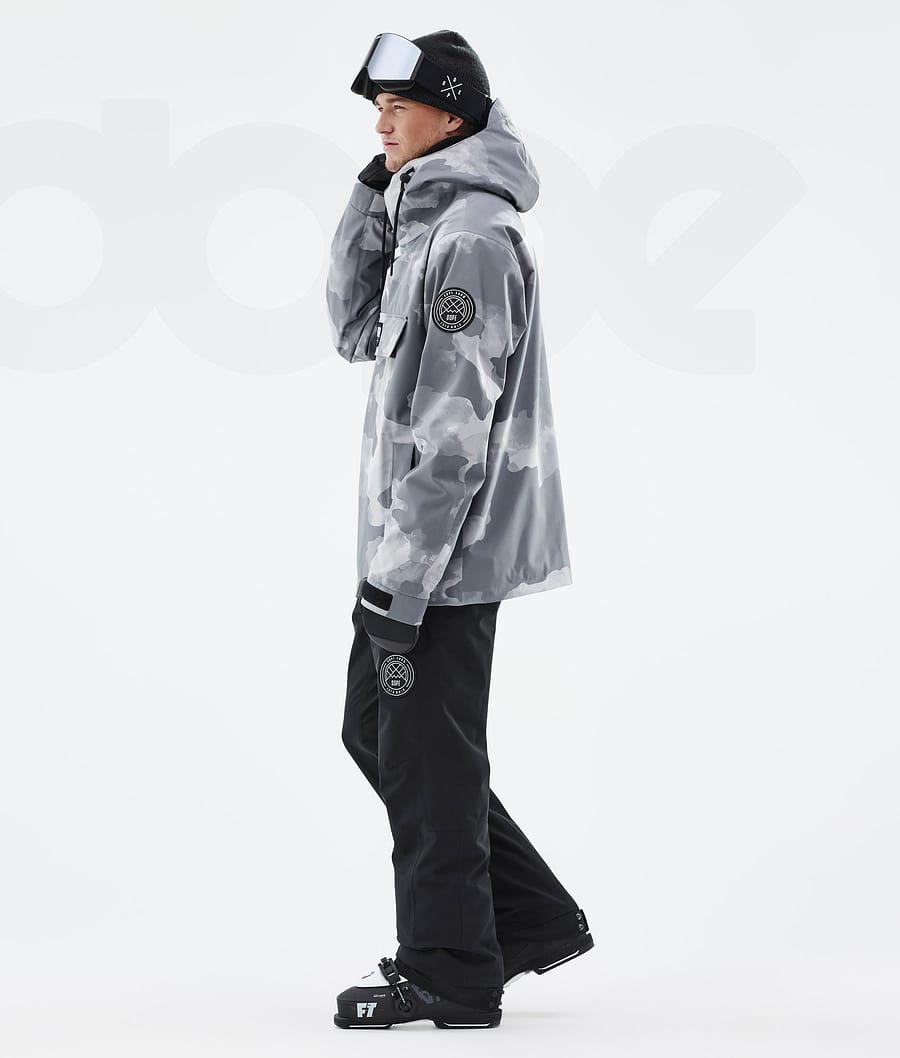 Grey / Camo Men's Dope Blizzard Ski Jackets | AUKI2904