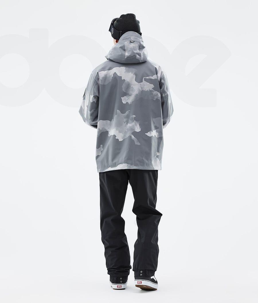 Grey / Camo Men's Dope Blizzard Snowboard Jackets | AUPQ2771