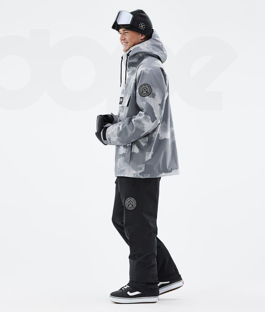 Grey / Camo Men's Dope Blizzard Snowboard Jackets | AUPQ2771