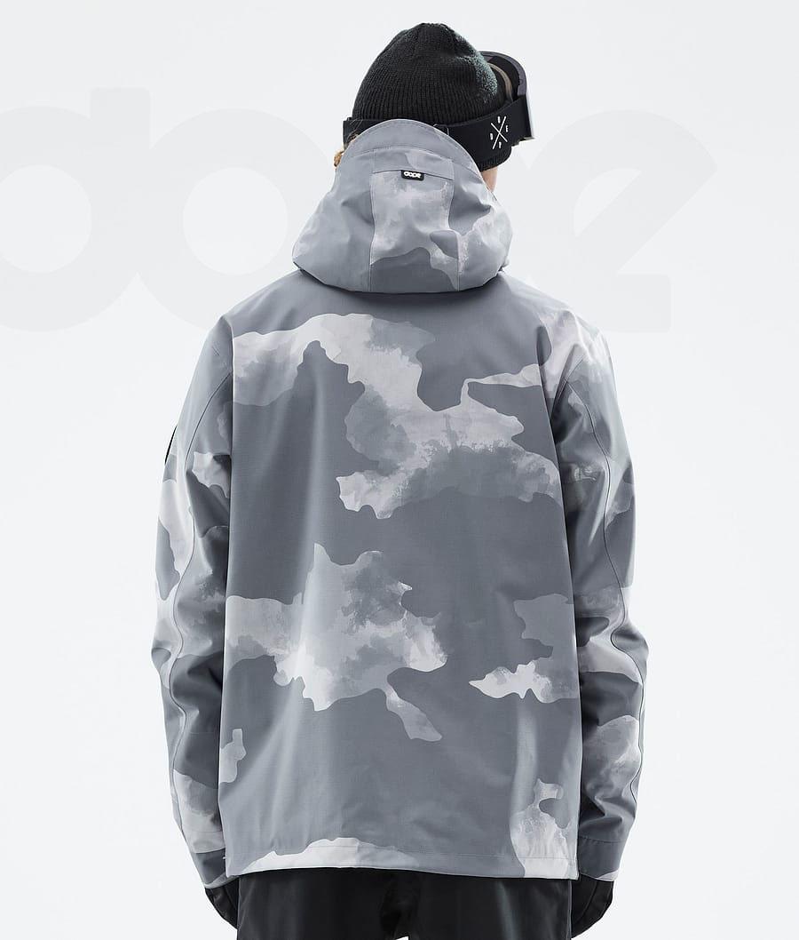 Grey / Camo Men's Dope Blizzard Snowboard Jackets | AUPQ2771