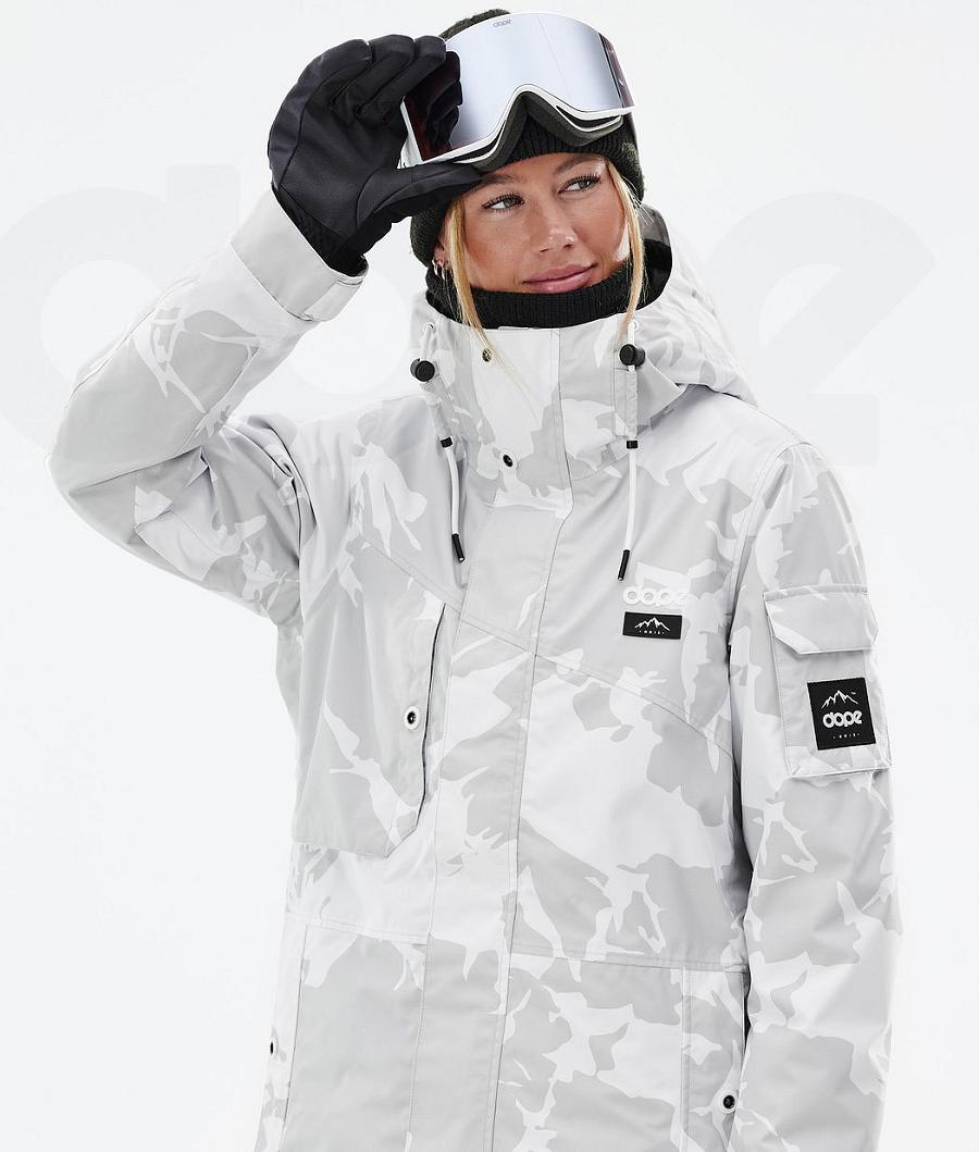 Grey / Camo Women's Dope Adept W Ski Jackets | AUVD3552