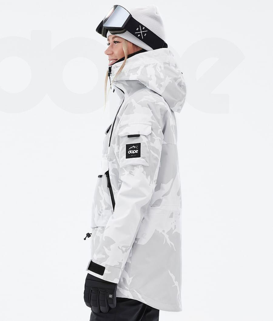 Grey / Camo Women's Dope Akin W Snowboard Jackets | AUSO3408