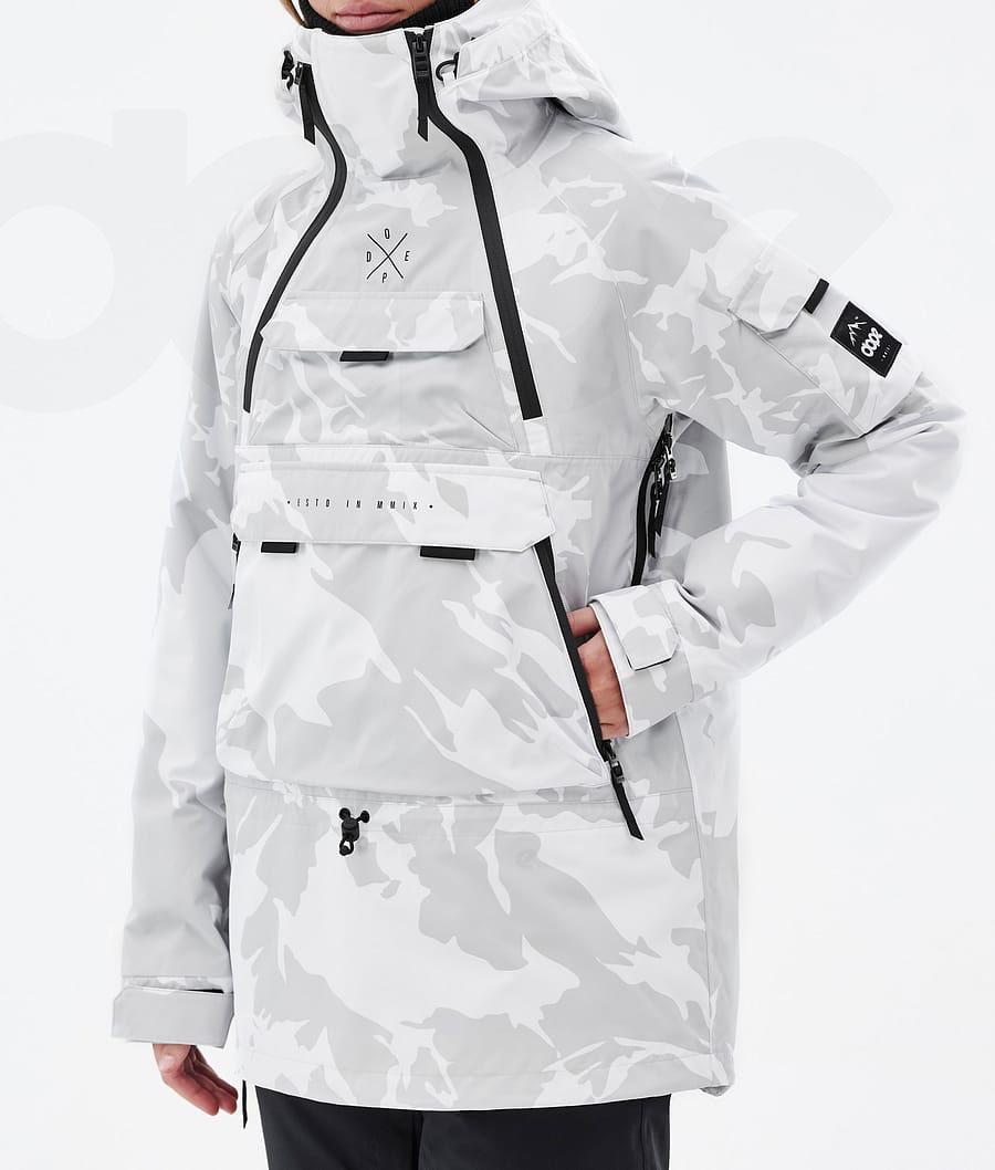 Grey / Camo Women's Dope Akin W Snowboard Jackets | AUSO3408