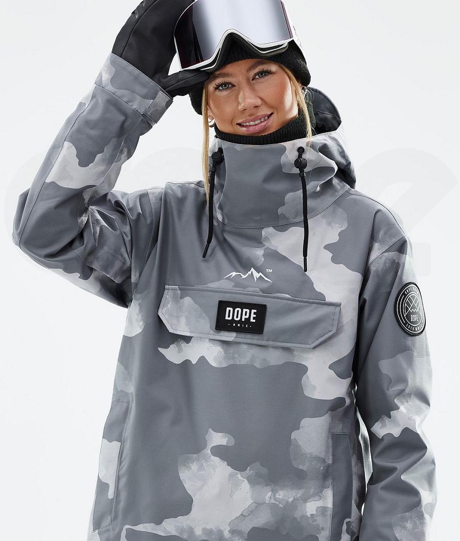 Grey / Camo Women's Dope Blizzard W Ski Jackets | AUPQ3618