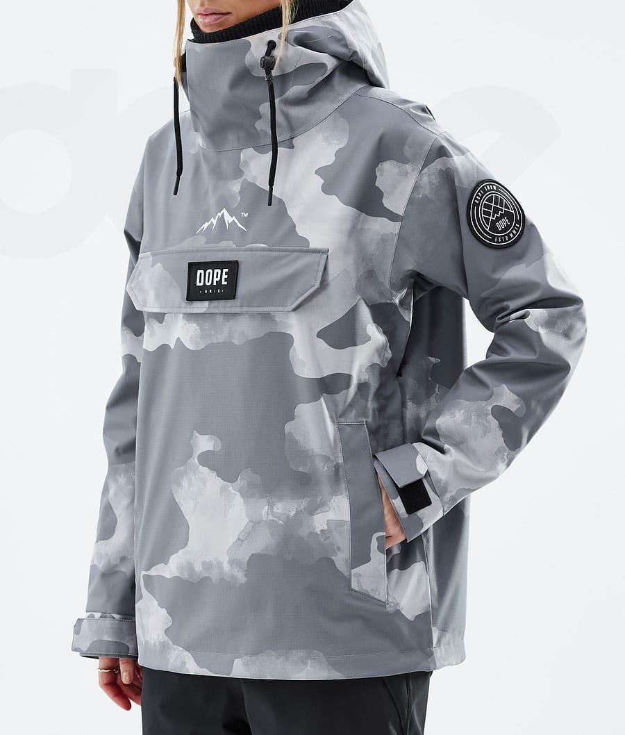 Grey / Camo Women's Dope Blizzard W Snowboard Jackets | AUZG3451