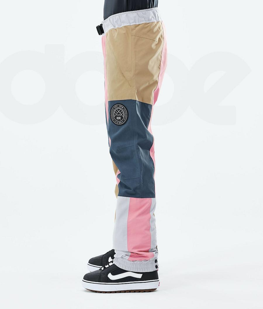 Khaki Women's Dope Blizzard LE W Limited Edition Patchwork Snowboard Pants | AUKI3233