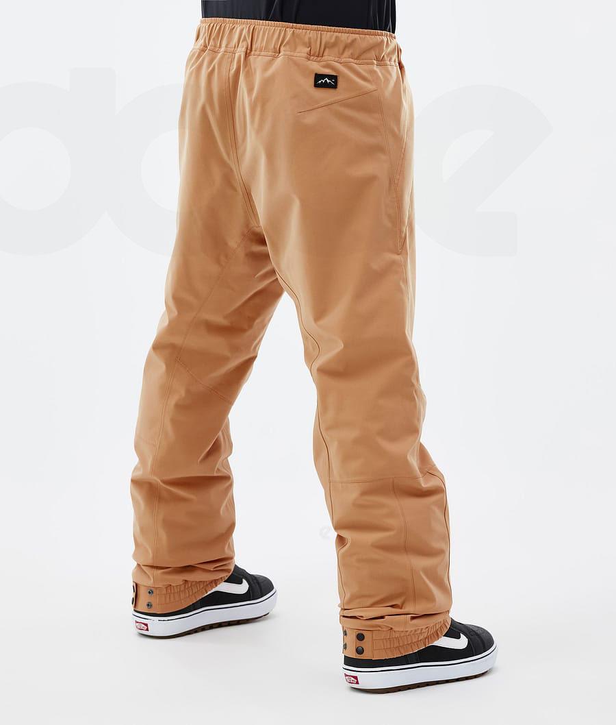 Khaki / Yellow Men's Dope Blizzard Snowboard Pants | AUEX2557