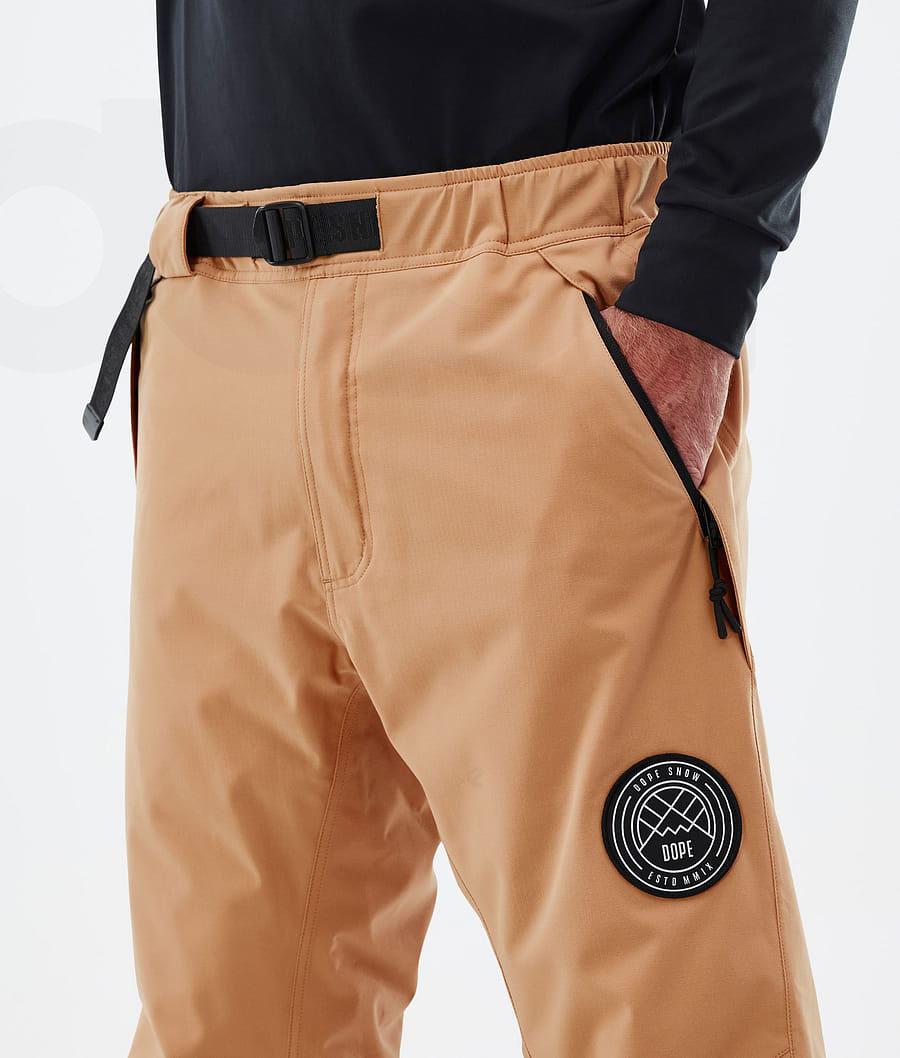 Khaki / Yellow Men's Dope Blizzard Snowboard Pants | AUEX2557