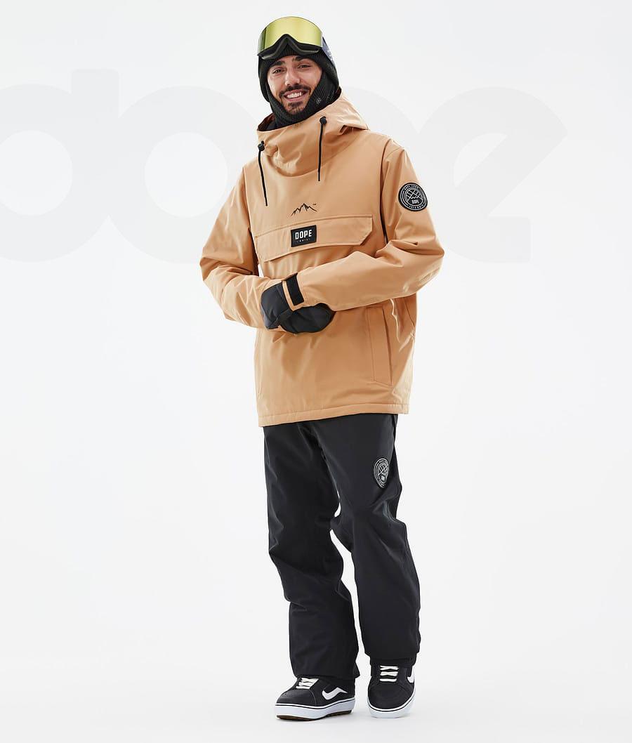 Khaki / Yellow Men's Dope Blizzard Snowboard Jackets | AUJJ2763