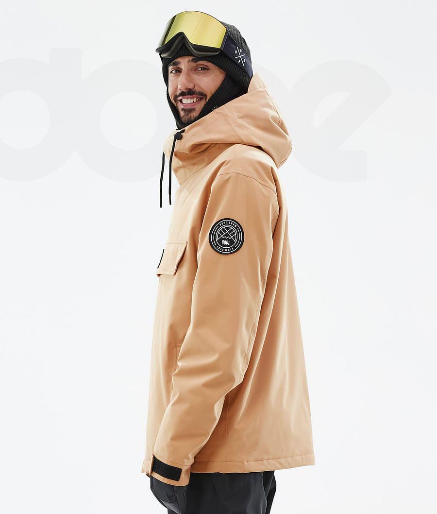 Khaki / Yellow Men's Dope Blizzard Snowboard Jackets | AUJJ2763